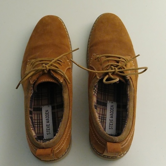 STEVE MADDEN CARMEL BROWN, FERRARO GENUINE LEATHER OXFORD 8.5 - Picture 3 of 10